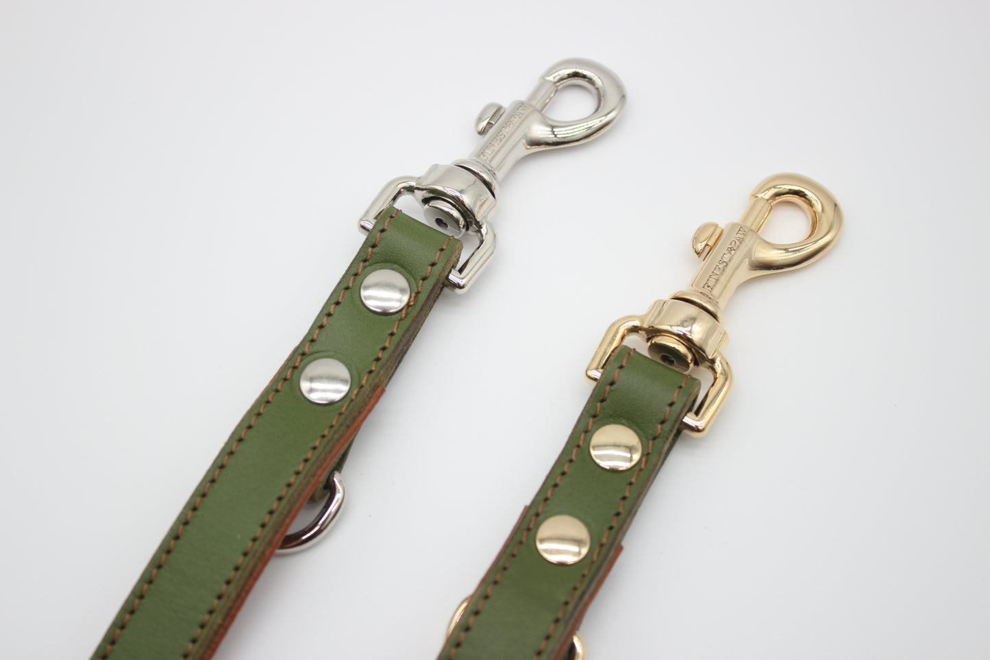 FinestPaw_Leine_Soft_Komfort_Fuehrleine_waldgruen-cognac_all_all_all_2karabiner