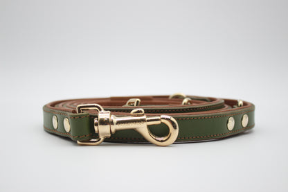 FinestPaw_Leine_Soft_Komfort_Fuehrleine_waldgruen-cognac_all_all_gold_front