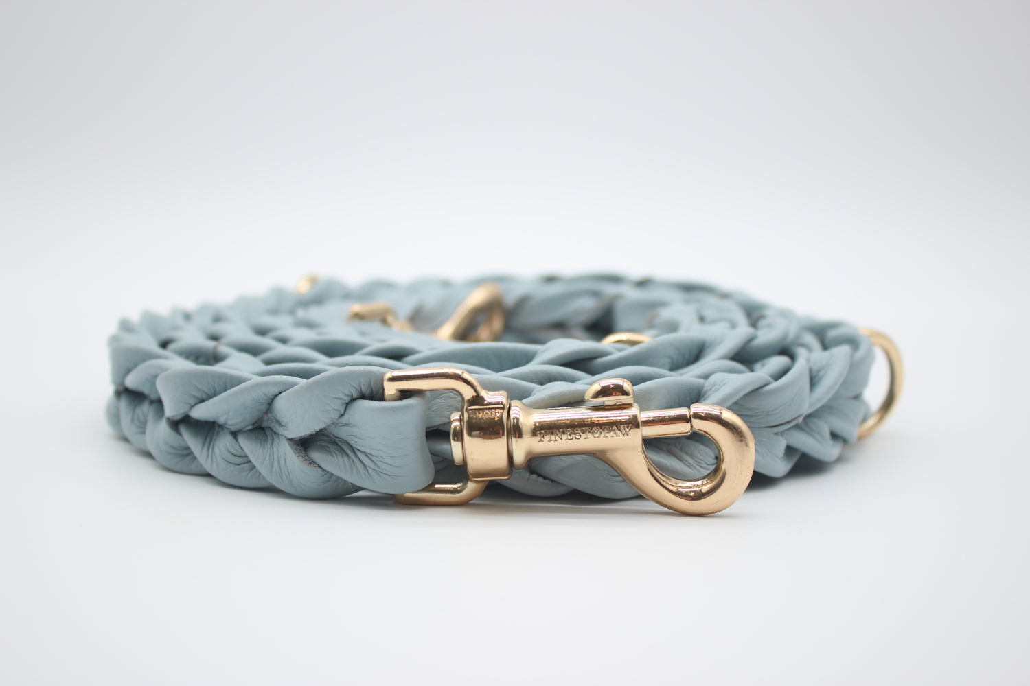 FinestPaw_Leine_Vollgeflochten_Fuehrleine_hellblau_all_all_gold_front