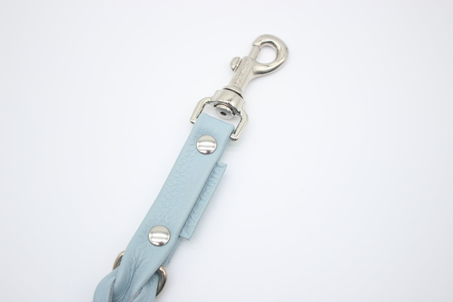 FinestPaw_Leine_Vollgeflochten_Fuehrleine_hellblau_all_all_silber_karabiner