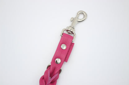 FinestPaw_Leine_Vollgeflochten_Fuehrleine_pink_all_all_silber_karabiner