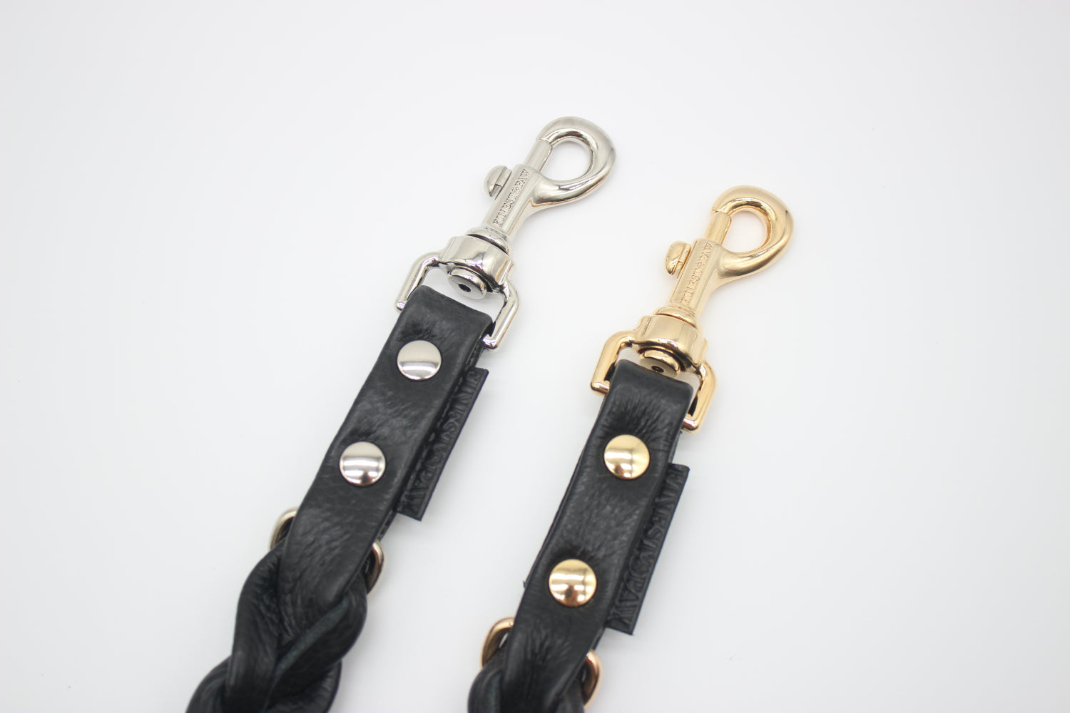 FinestPaw_Leine_Vollgeflochten_Fuehrleine_schwarz_all_all_all_2karabiner