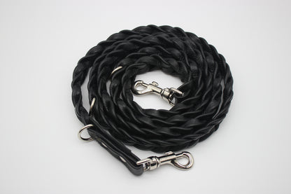 FinestPaw_Leine_Vollgeflochten_Fuehrleine_schwarz_all_all_silber_oben
