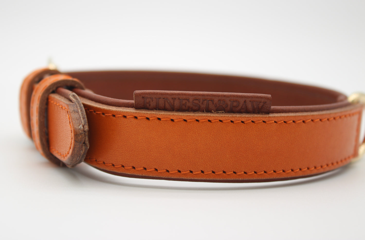 FinestPaw_Halsband_Klassik_Premium_Orange_M_all_logo