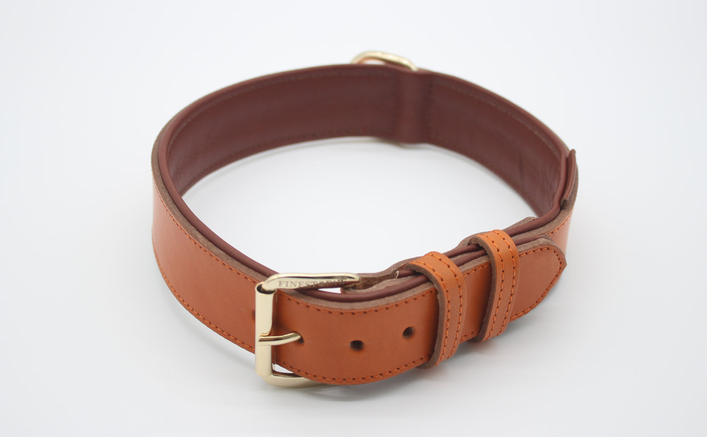FinestPaw_Halsband_Klassik_Premium_orange_xxl_gold_oben
